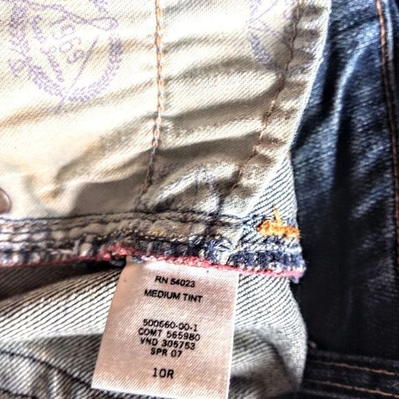 1969 Classic Fit Stretch Med Tint Jeans Sz 10R - Picture 7 of 11